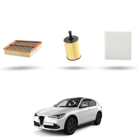 Kit Tagliando 3 filtri compatibile con Alfa Romeo Stelvio (949) 2.9 Q4 383kw 2019 (1/4)