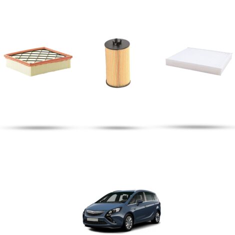 Kit tagliando 3 filtri compatibile con Opel Zafira C Tourer 1.4 Turbo 88kw dal 2011 (1/4)