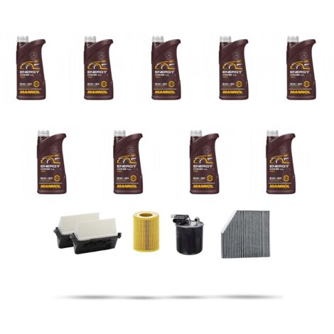 Kit tagliando 4 FILTRI e 9L OLIO compatibile con Mercedes Classe E (W213,S213,A213) E350 D 190kw Dal 2016 (1/5)