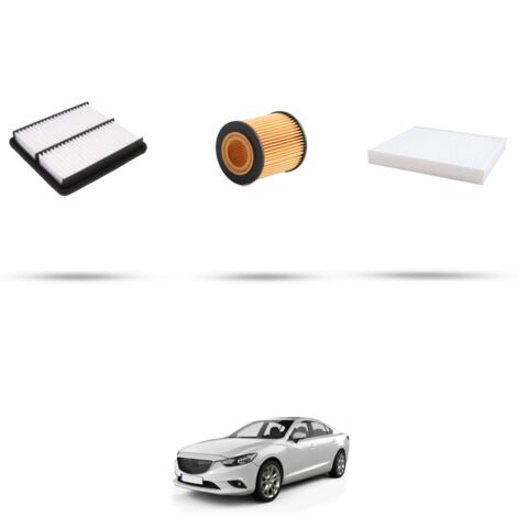 Kit tagliando 3 filtri compatibile con Mazda 6 (GG,GY) 2.3 119kw dal 2002 al 2007 (1/4)