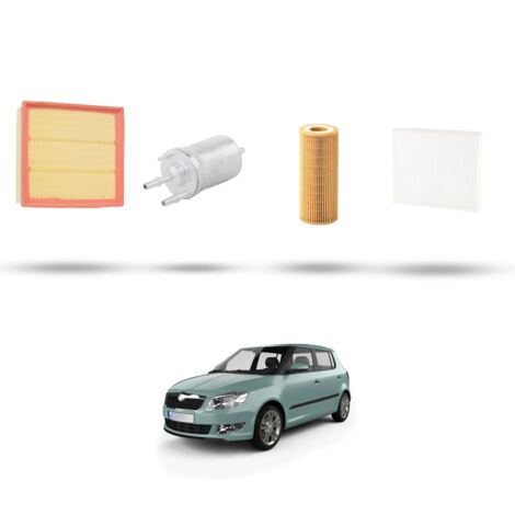 Kit tagliando 4 filtri compatibile con Skoda Fabia II (545,542) 1.2 12v 51kw dal 2007 al 2014 (1/5)