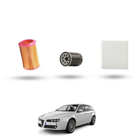 Kit Tagliando 3 filtri compatibile con Alfa Romeo 156 (932) 2.0 16v Twin Spark 114kw dal 1997 al 2001 (1/4)