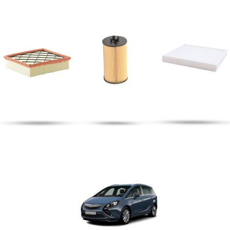 Kit tagliando 3 filtri compatibile con Opel Zafira C Tourer 1.4 Turbo 103kw dal 2011 (1/4)
