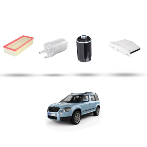 Kit tagliando 4 filtri compatibile con Skoda YETI (5L) 1.8 TSI 112Kw Dal 2009 (1/5)