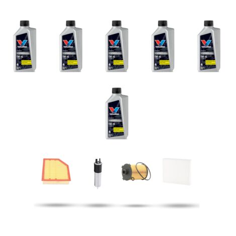 Kit tagliando 4 FILTRI e 6L OLIO compatibile con Volvo V60 II 2.0 D4 140kw Cross Country Dal 2018