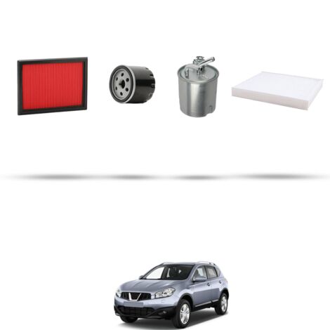 Kit tagliando 4 filtri compatibile con Nissan Qashqai (J10E,JJ10E) 1.5 Dci 81kw Dal 2010 al 2013 (1/5)