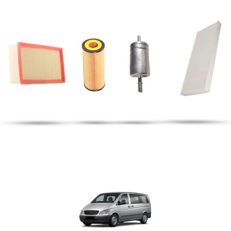 Kit tagliando 4 filtri compatibile con Mercedes Vito II (639) 126 190kw Dal 2007 (1/5)