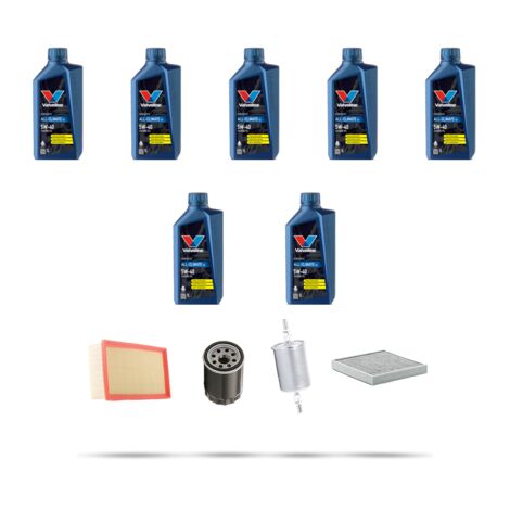 Kit tagliando 4 FILTRI e 7L OLIO compatibile con Jaguar S-Type (X200) 2.5 V6 147kw dal 2002 (1/5)