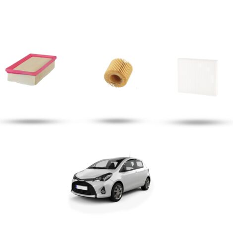 Kit tagliando 3 filtri compatibile con Toyota Yaris III (XP13) 1.4 D-4D 66kw Dal 2011 (1/4)