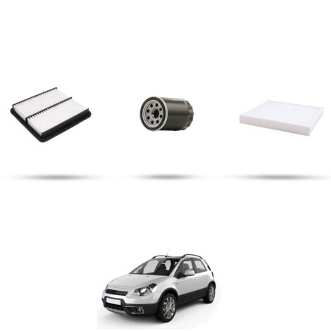 Kit tagliando 3 filtri compatibile con Fiat Sedici (189) 1.6 16v 79kw dal 2006 (1/4)