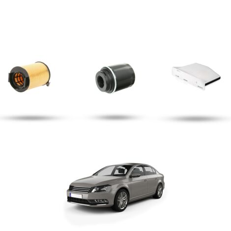 Kit tagliando 3 filtri compatibile con Vw Passat (362,365) 1.4 TSI 90kw Dal 2010 (1/4)