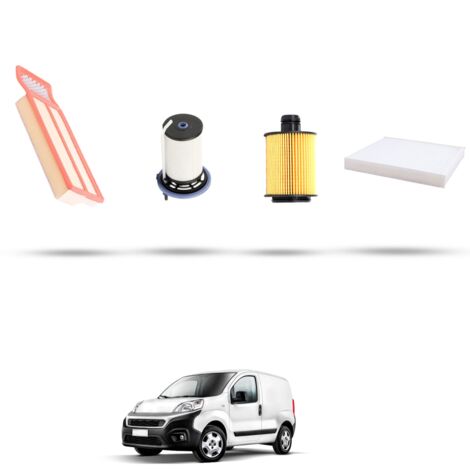 Kit tagliando 4 filtri compatibile con Fiat Fiorino 1.3 Multijet 59kw dal 2015