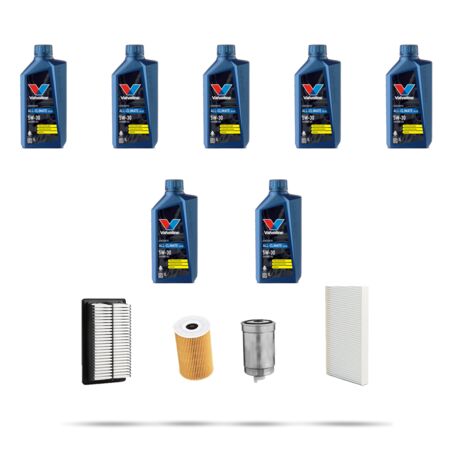 Kit tagliando 4 FILTRI e 7L OLIO compatibile con Hyundai Santa FE II 2.0 CRDi 85kw dal 2006 (1/5)