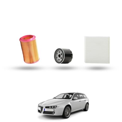 Kit Tagliando 3 filtri compatibile con Alfa Romeo 156 (932) 1.8 16v Twin Spark 106kw dal 1997 (1/4)
