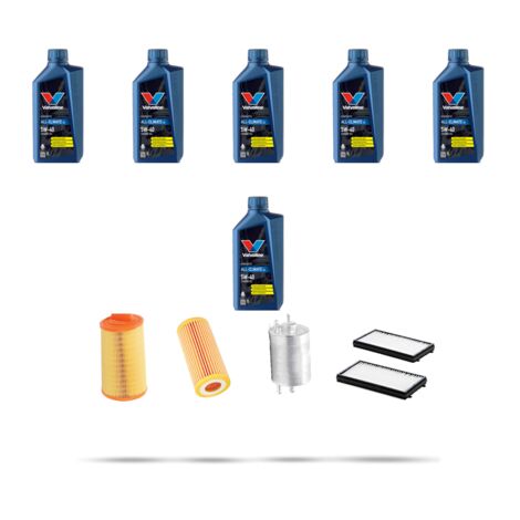 Kit tagliando 3 FILTRI e 6L OLIO compatibile con Mercedes Classe C (W203,C203,S203) C180 Kompressor 105kw Dal 2002 al 2007 (1/5)