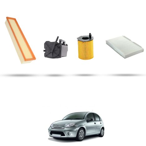 Kit tagliando 4 filtri compatibile con Citroen C3 1.6 hdi 80kw dal 2005 al 2009 (1/5)