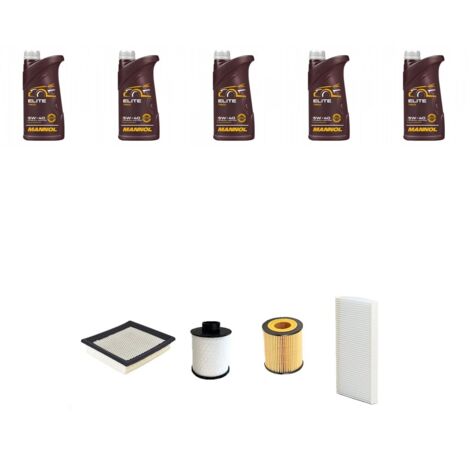 Kit tagliando 4 FILTRI e 5L OLIO compatibile con Fiat Croma II 1.9 MJT 88kw dal 2005 al 2011 (1/5)