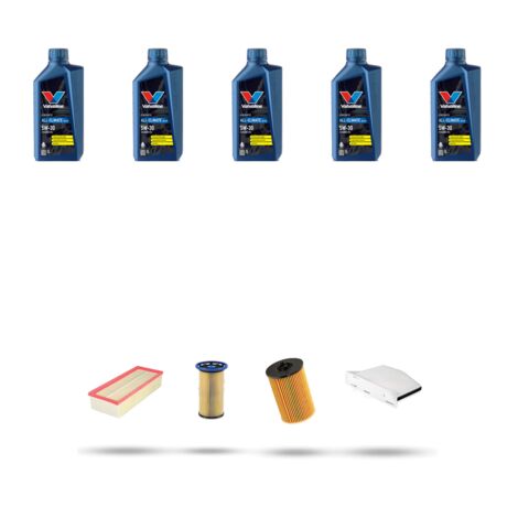 Kit tagliando 4 FILTRI e 5L OLIO compatibile con VW Tiguan I (5n) 2.0 TDI 135kw Dal 2015