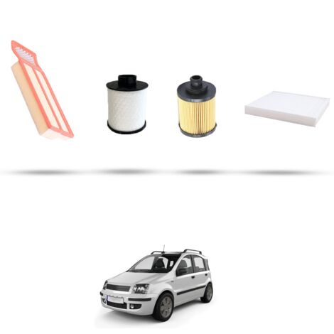 Kit tagliando 4 filtri compatibile con Fiat Panda II 1.3 Multijet 16v 55kw dal 2006 (1/5)