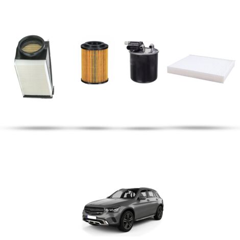 Kit tagliando 4 filtri compatibile con Mercedes Classe GLC (X253,C253) 220d 120kw dal 2015