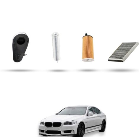 Kit tagliando 4 filtri compatibile con Bmw serie 5 (F10, F11, F18) 520d 100kw dal 2013 (1/5)