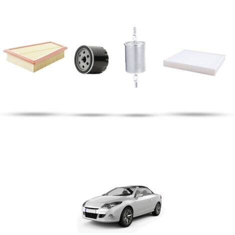 Kit tagliando 4 filtri compatibile con Renault Megane CC 1.4 16v 96kw Dal 2010 (1/5)