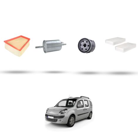 Kit tagliando 4 filtri compatibile con Renault Kangoo II 1.6 16V LPG 78kw Dal 2008 (1/5)