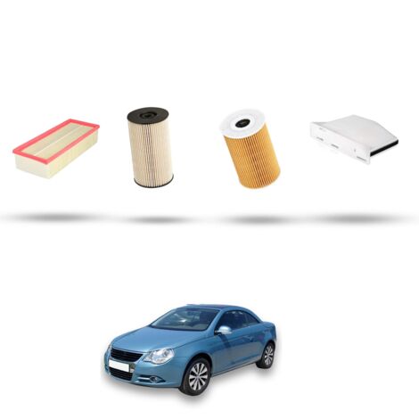 Kit tagliando 4 filtri compatibile con Vw Eos (1F7,1F9) 2.0 TDI 103kw Dal 2006 (1/5)