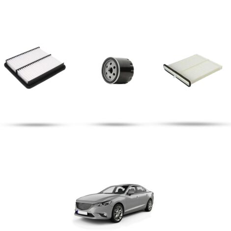 Kit tagliando 3 filtri compatibile con Mazda 6 (GJ) 2.0 Skyactiv-G 121kw dal 2013 (1/4)