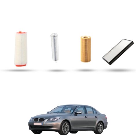 Kit tagliando 4 filtri compatibile con Bmw serie 5 (E60/E61) 530d 160kw dal 2003 al 2005 (1/5)