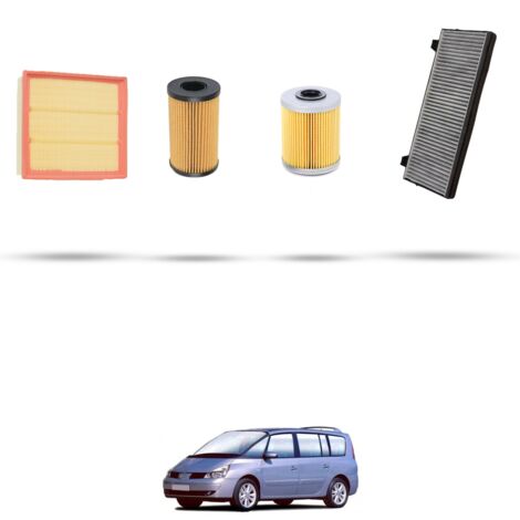 Kit tagliando 4 filtri compatibile con Renault Espace IV 2.0 Dci 127kw dal 2006