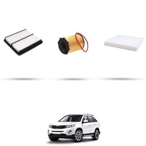 Kit tagliando 3 filtri compatibile con Kia Sorento II (XM) 2.4 LPG 126kw dal 2010 (1/4)