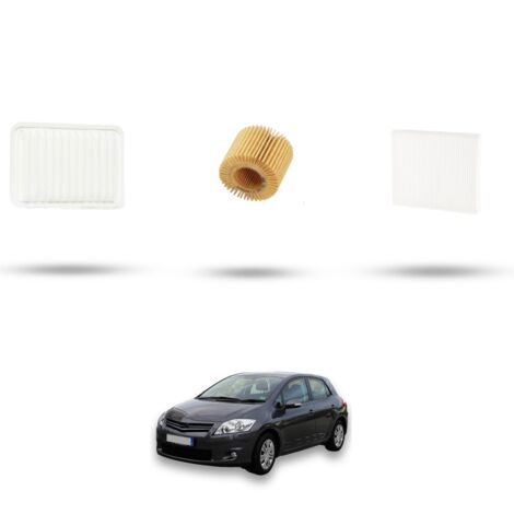 Kit tagliando 3 filtri compatibile con Toyota Auris I (E150) 1.6 97kw Dal 2009 (1/4)
