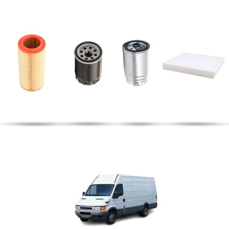 Kit tagliando 4 filtri compatibile con Iveco Daily III 35-11 Turbo 78kw dal 1999 (1/5)