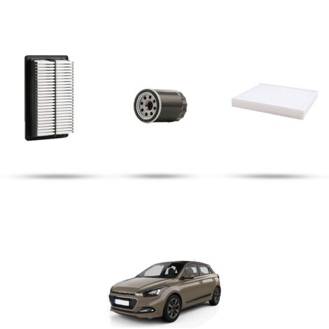 Kit tagliando 3 filtri compatibile con Hyundai i20 II 1.0 T-GDi 74KW dal 2016 (1/4)
