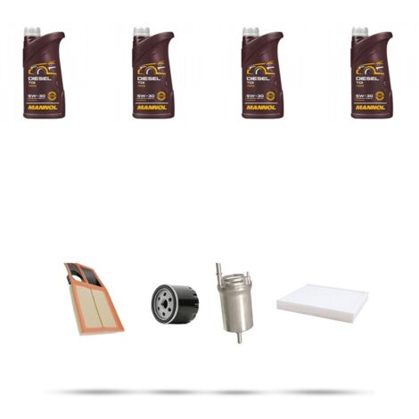 Kit tagliando 4 FILTRI e 4L OLIO compatibile con Skoda Fabia I (6Y2,6Y3,6Y5 ) 1.4 16v 59kw dal 2006 (1/5)