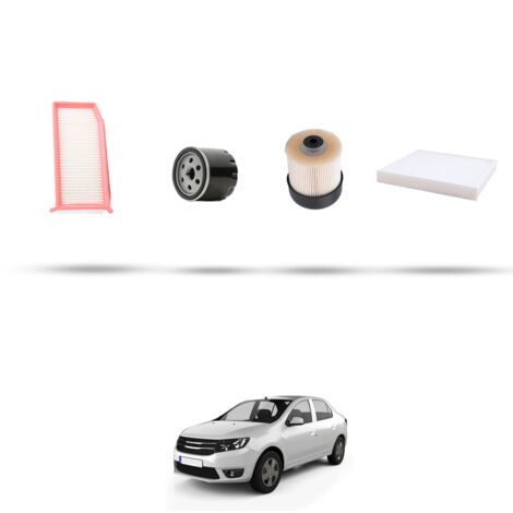 Kit tagliando 4 filtri compatibile con Dacia Logan II 1.5 Dci 66kw dal 2013 (1/5)