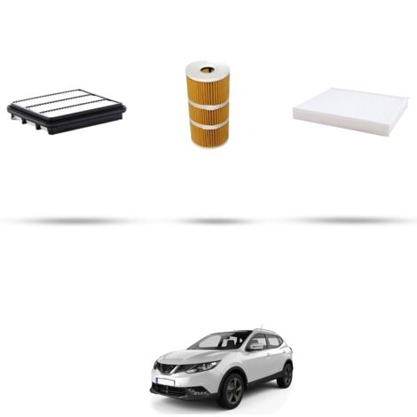 Kit tagliando 3 filtri compatibile con Nissan Qashqai II (J11E) 1.7 dCI 110kw Dal 2018 (1/4)