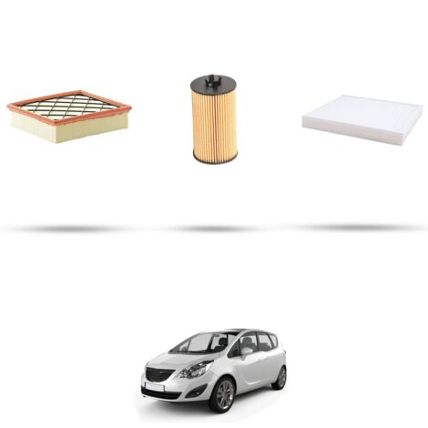 Kit tagliando 3 filtri compatibile con Opel Meriva B 1.4 74kw dal 2010 (1/4)