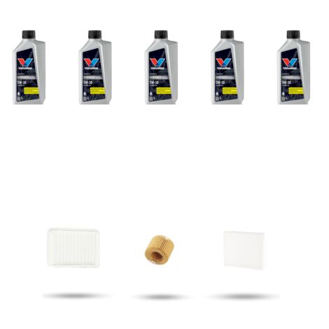 Kit tagliando 3 FILTRI e 5L OLIO compatibile con Toyota Auris II (E180) 1.8 103kw Dal 2016 al 2018 (1/5)