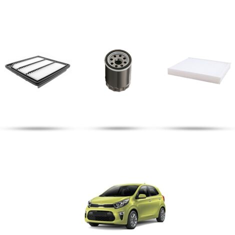 Kit tagliando 3 filtri compatibile con Kia Picanto III (JA) 1.2 62kw dal 2017 (1/4)