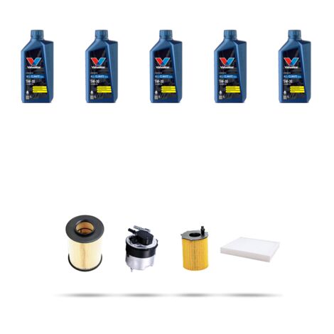 Kit tagliando 4 FILTRI e 5L OLIO compatibile con Ford C-Max 1.6 TDCI 66kw dal 2007 (1/5)