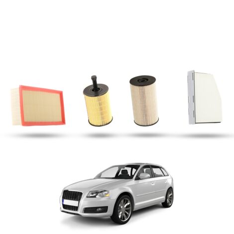 Kit Tagliando 4 filtri compatibile con Audi A3 II (8P1,8PA) 2.0 tdi 125kw dal 2006