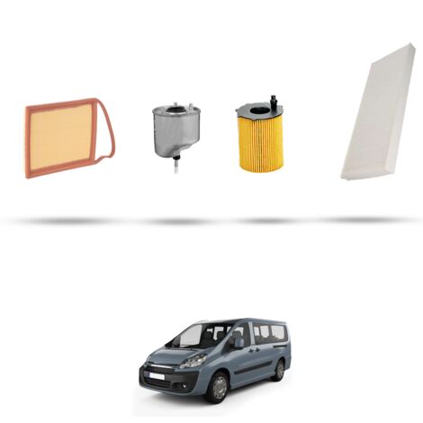 Kit tagliando 4 filtri compatibile con Citroen Dispatch II 1.6 HDI 66kw dal 2007 (1/5)
