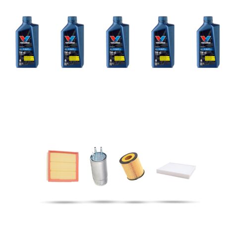 Kit tagliando 4 FILTRI e 5L OLIO compatibile con Fiat Grande Punto 1.9 Multijet 96kw dal 2005 (1/5)