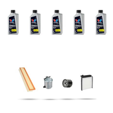 Kit tagliando 4 FILTRI e 5L OLIO compatibile con Dacia Logan 1.5 Dci 63kw dal 2008 (1/5)