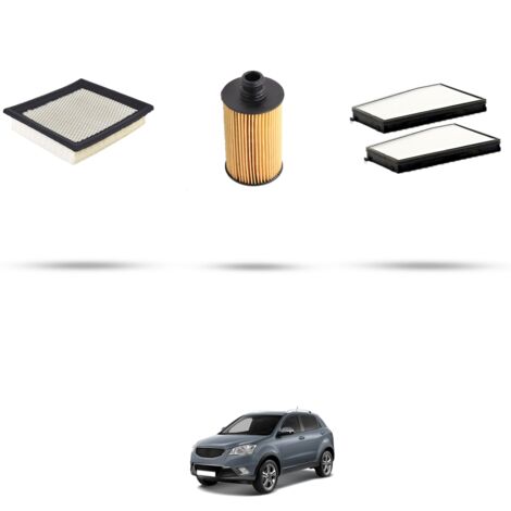 Kit tagliando 3 filtri compatibile con Ssangyong Actyon 2.0 Xdi 110kw dal 2012 (1/4)