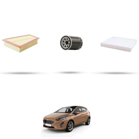 Kit tagliando 3 filtri compatibile con Ford Fiesta VII 1.1 63kw dal 2017 (1/4)