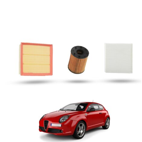 Kit Tagliando 3 filtri compatibile con Alfa Romeo Mito (955) 1.4 TB 16v Multi Air 125kw dal 2009 (1/4)