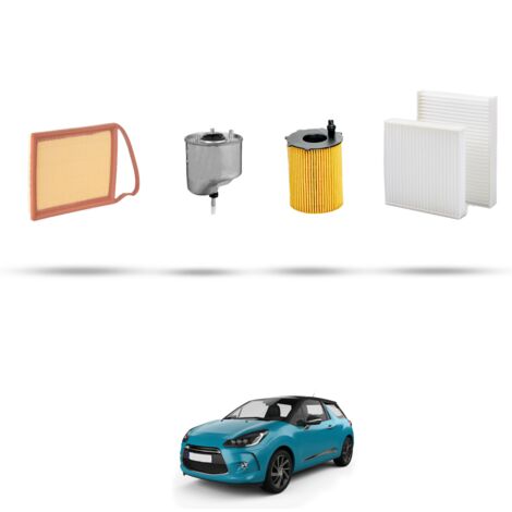 Kit tagliando 4 filtri compatibile con Citroen Ds3 1.6 Hdi 84kw dal 2012 (1/5)